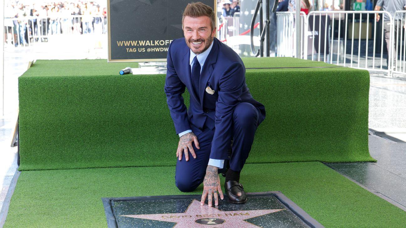 Sir David Beckham honoured with star on Hollywood Walk of Fame - ESPN