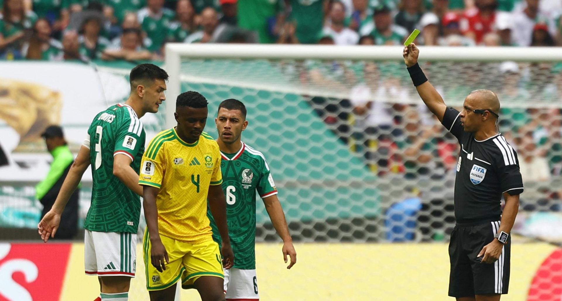 Fox earns a yellow card on World Cup opening day